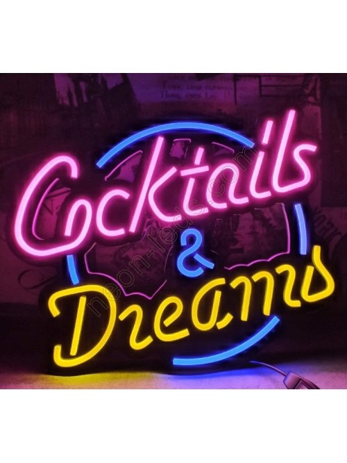 Cocktail Dreams Bar Beer Led Light Sign