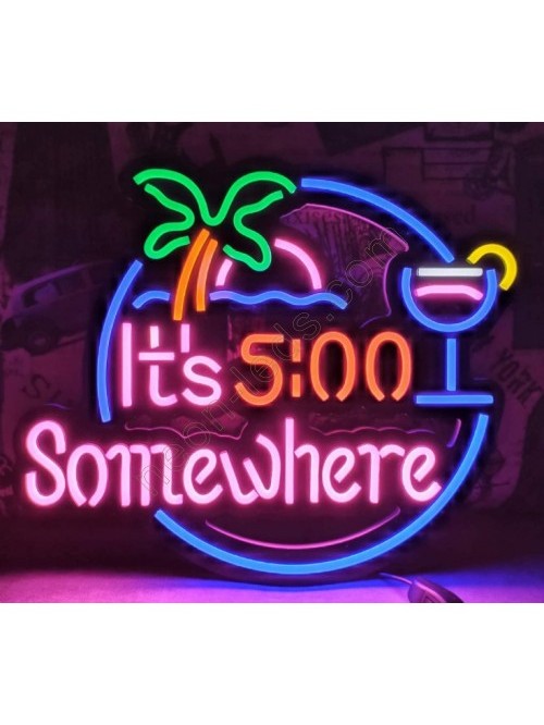 It's 5:00 Somewhere Bar Beer Led Sign