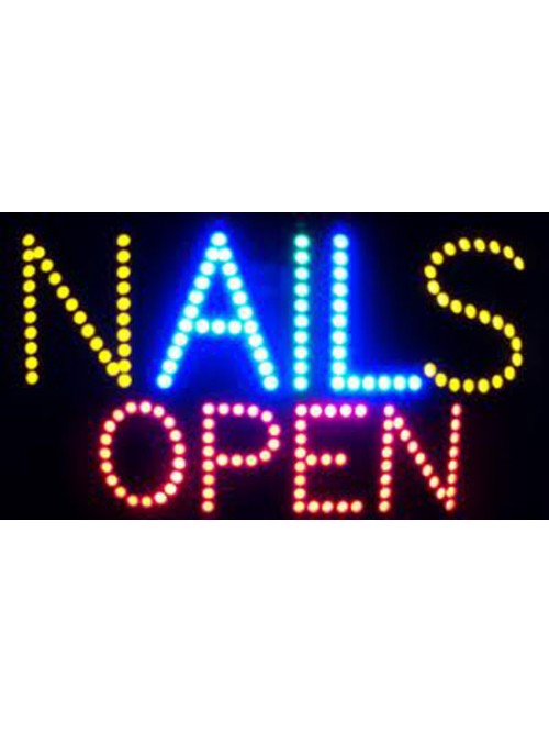 Nails Led Open Sign