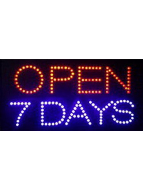 7 Days Led Open Sign