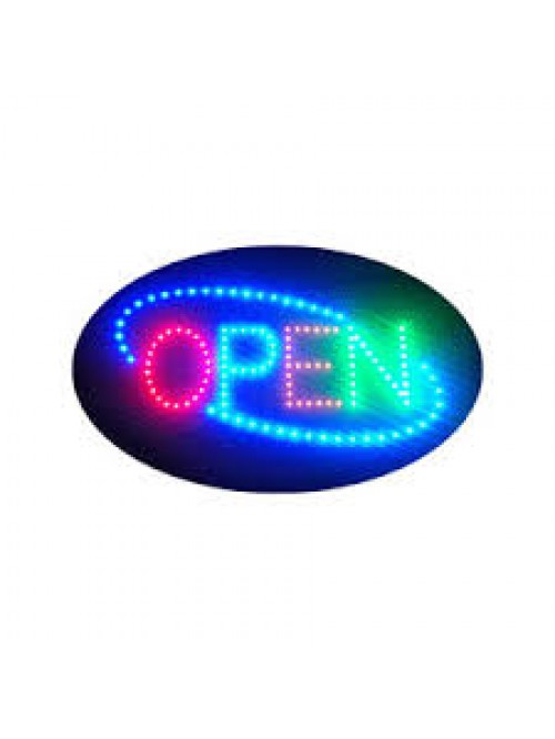 Oval Led Open Sign