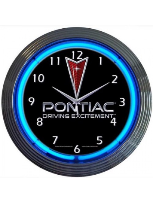 Pontiac driving excitement neon clock 