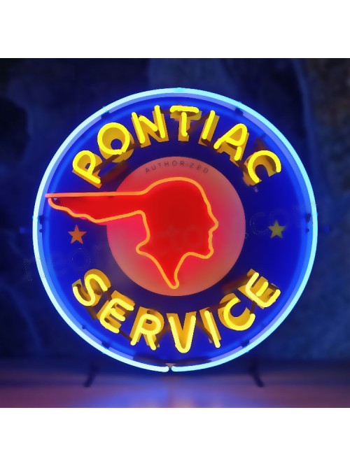 Pontiac service neon auto sign