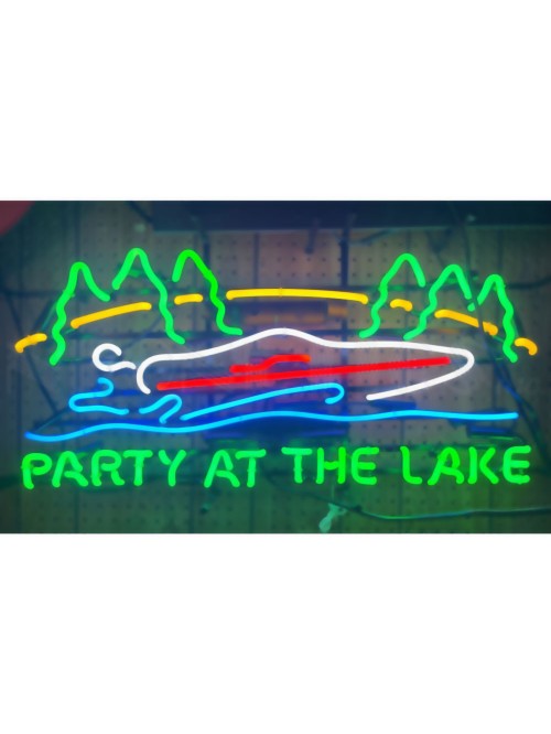 PARTY AT THE LAKE NEON SIGN