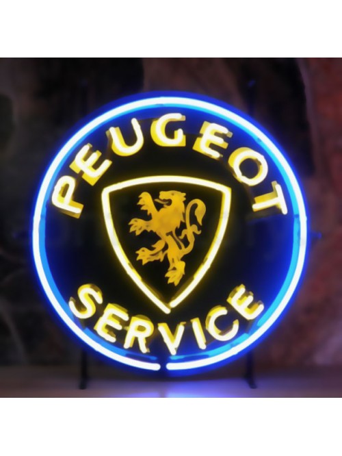 Peugeot service neon auto sign