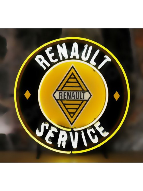 Renault service neon auto sign