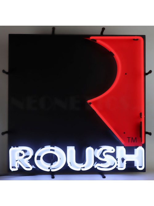 ROUSH SQUARE R NEON AUTO SIGN