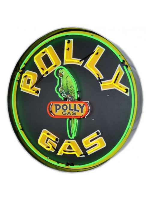 Polly Gas Neon Sign in steel can