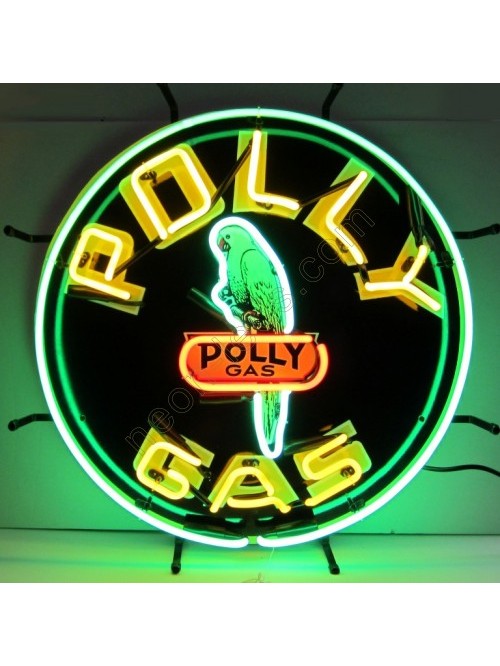 Polly Gas Neon Sign UV Print Background