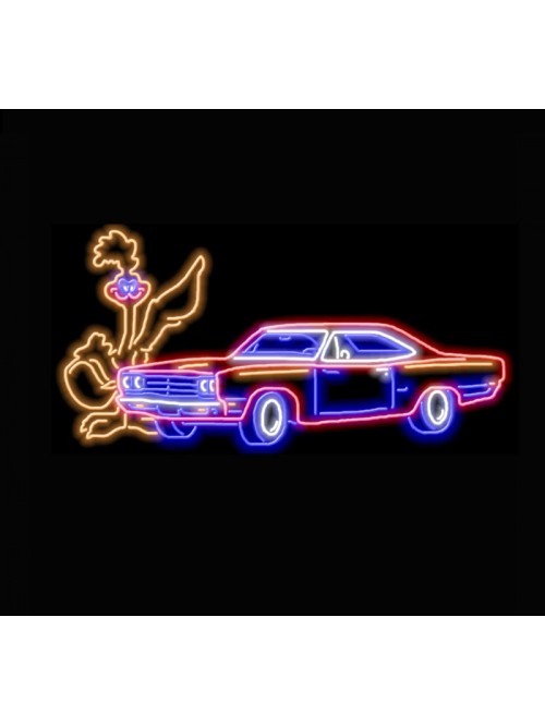 Road Runner Neon Auto Sign