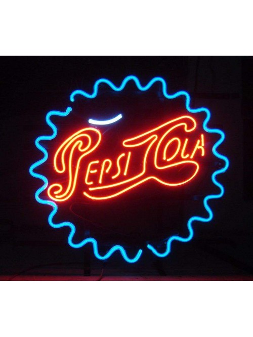 Pepsi Bottle Cap Neon Sign