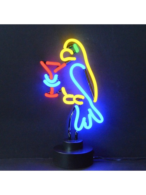 Parrot Margarita Neon Sculpture