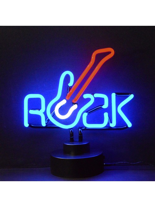 Rock With Guitar Neon Sculpture